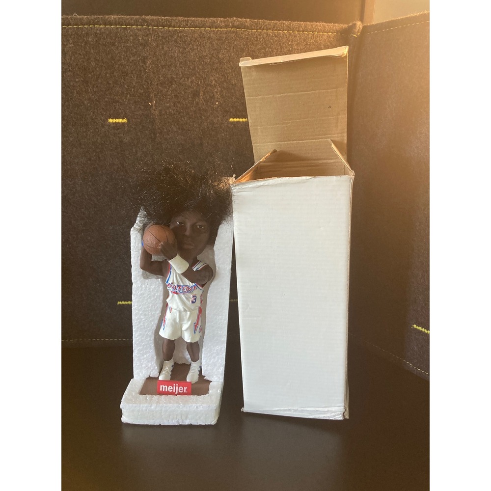Ben Wallace Detroit Pistons Bobblehead Meijer Detroit News #3 Fuzzy Hair Promo